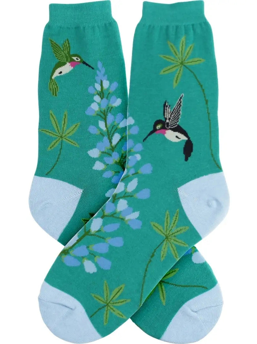 Women's Sock Humming Bird Green 7179