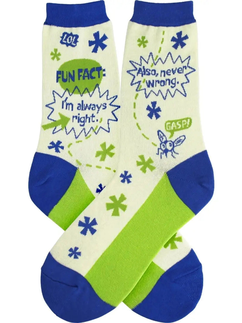 Women's Sock Alway's Right Cream/Blue 7182
