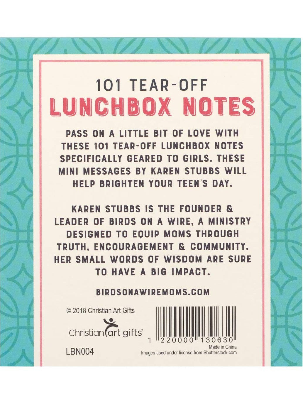 Book 101 Lunch Box Notes For Girls Lbn004