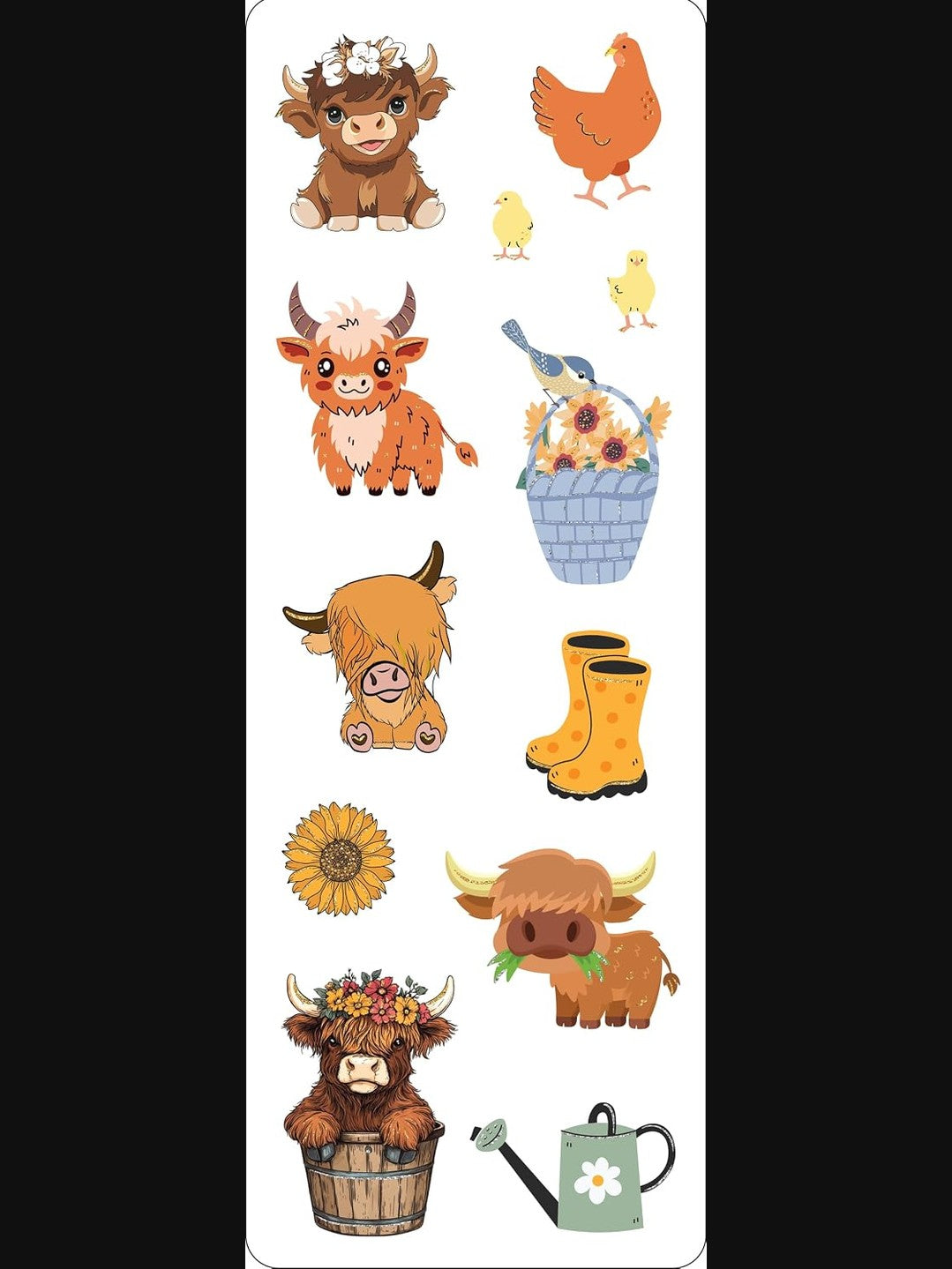 Sticker Set Highland Cow 70pc 347138