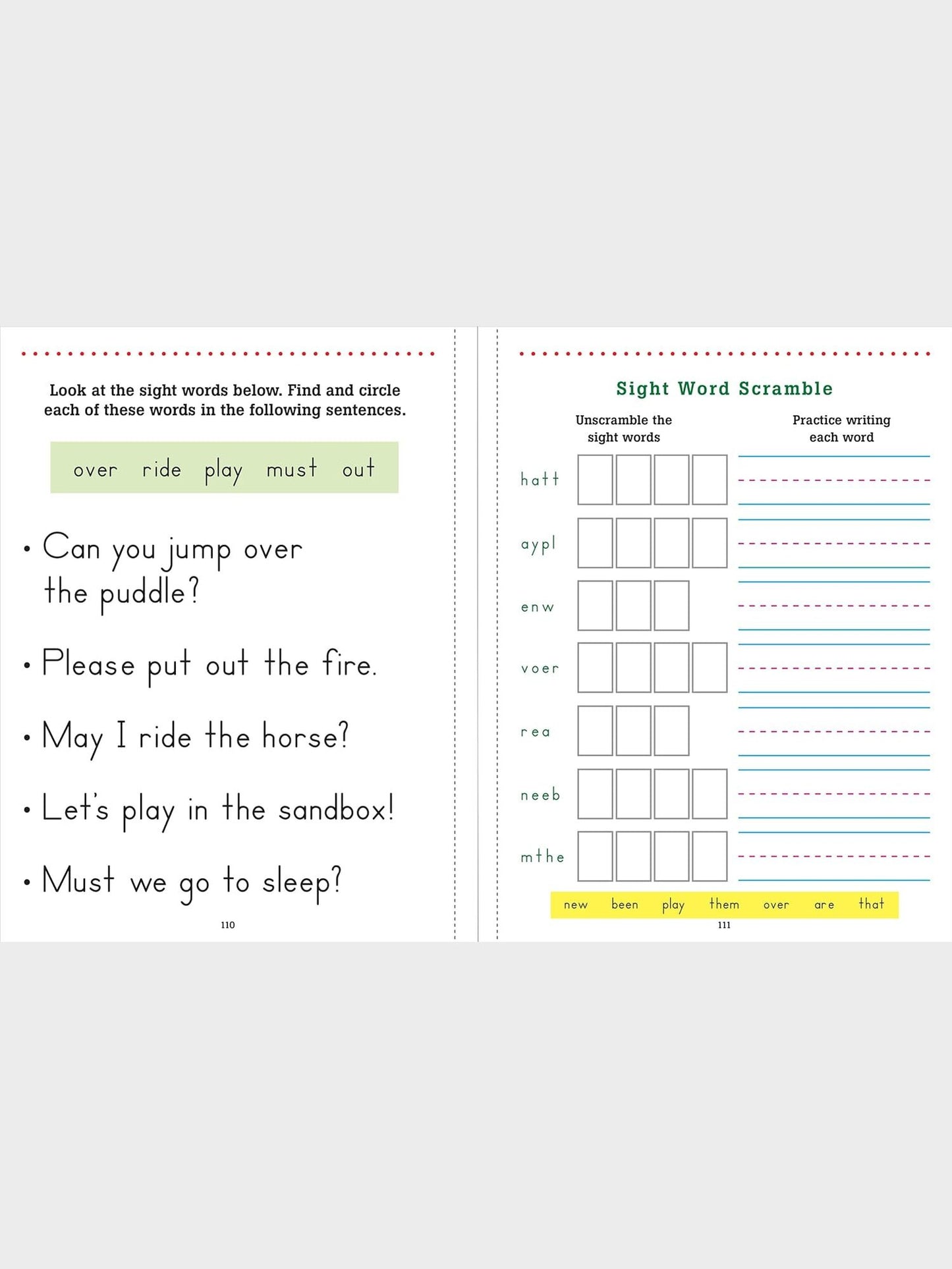 Trace And Learn Sight Words Children's 31144