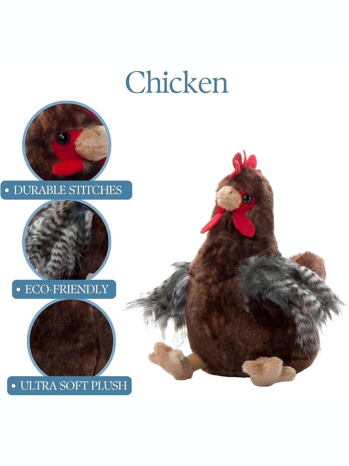 Zoologee- Wild Onez Chicken Brow Brown 8" 420156