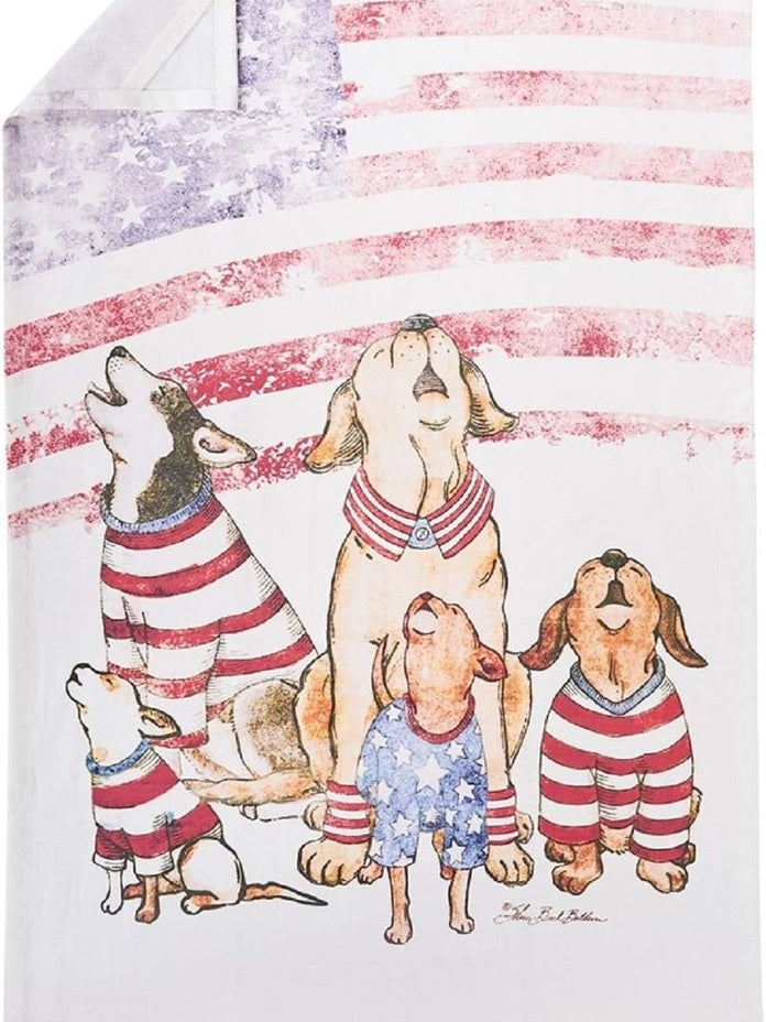 Tea Towel Dog Howlers or Freedom 27x18" 84265038