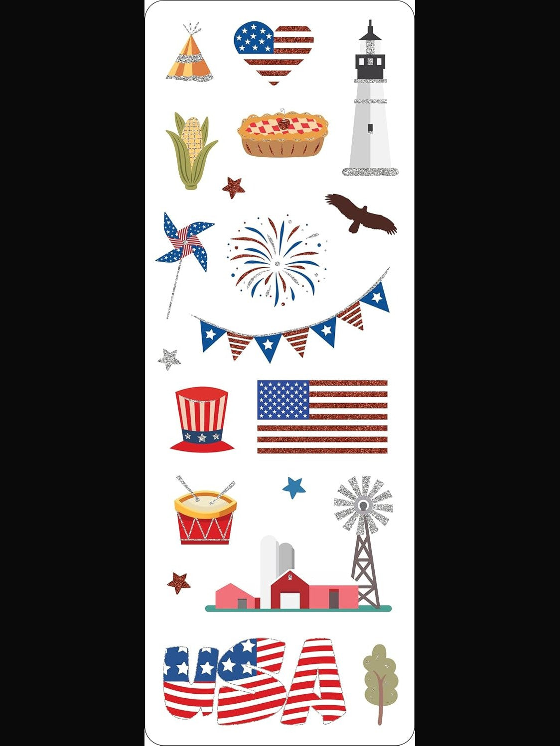 Sticker Set America 110pc 347114