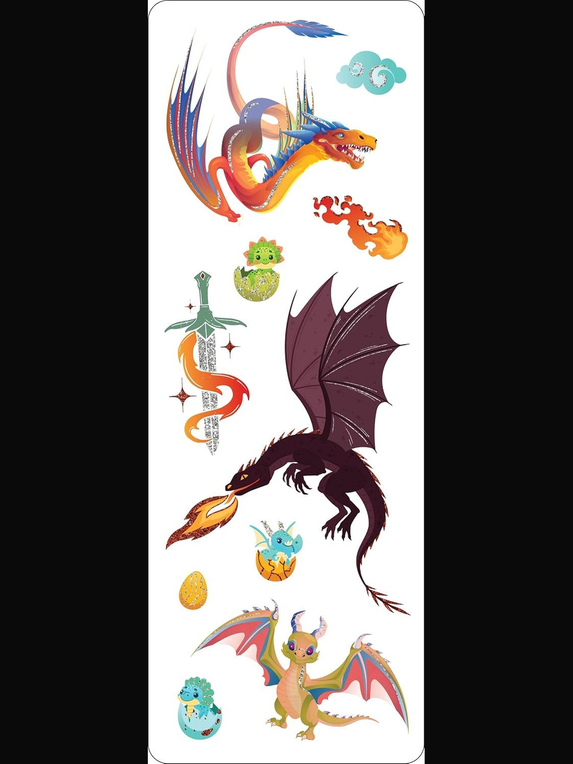 Sticker Set Dragons 70pc 347121