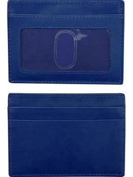 ID / Credit Card Holder Cobalt Colored Leather 7201
