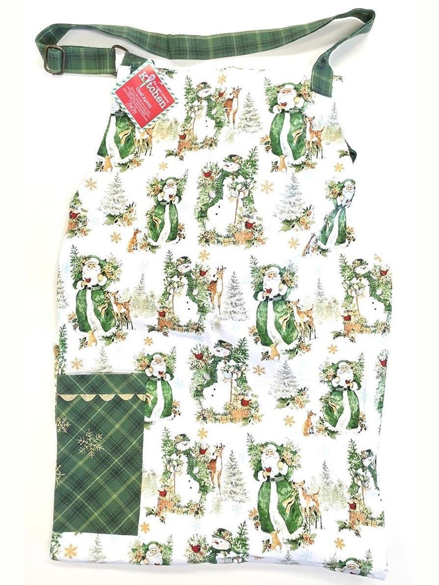 Kay Dee-Apron Sage Santa Christmas Women's H8331