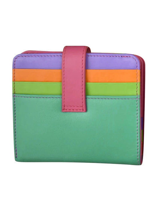 Wallet Small Bifold Palm Beach Leather RFID Blocking 7301