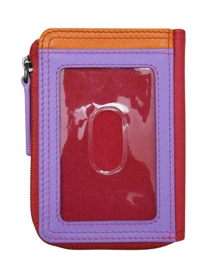 Credit Card Holder Vertical Split Palm Beach Leather RFID Blocking7411