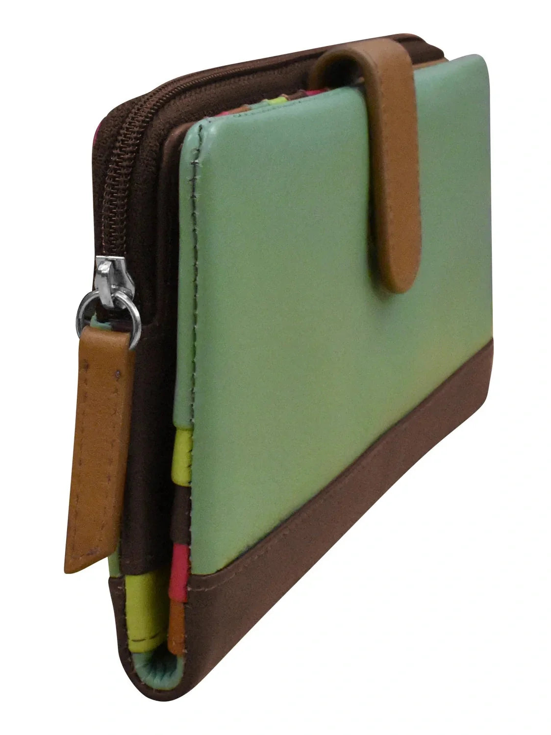 Wallet Smart Phone Sage Multi Rfid Leather 7420