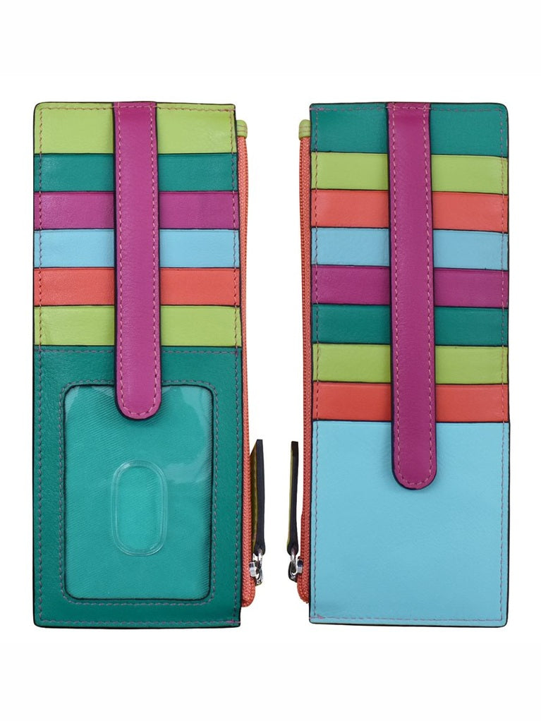 Multi Paradise-Leather Double Sided Long Credit Card Holder