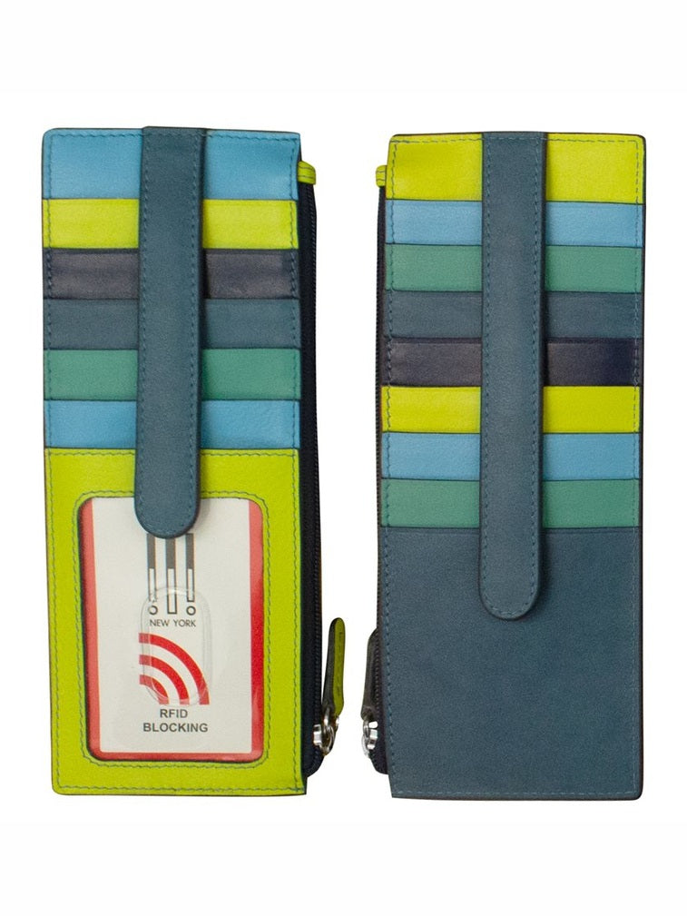 Multi Serenity-Leather Double Sided Long Credit Card Holder