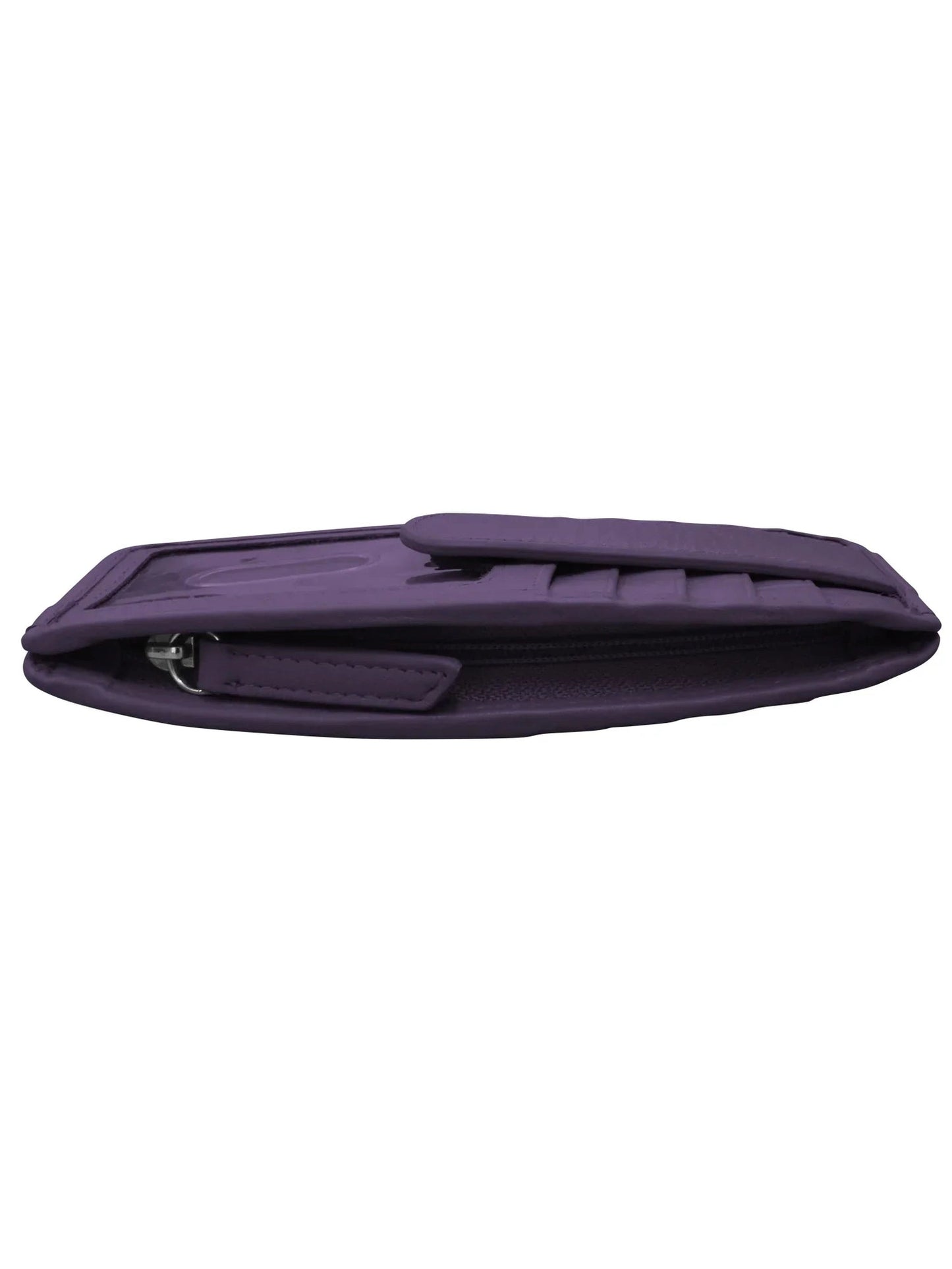 Purple- Double Sided Rfid Leather Credit Card Holder