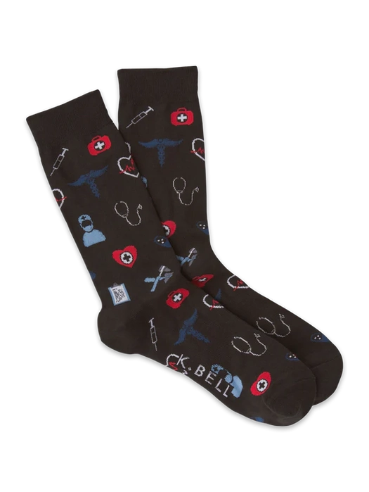 Sock Mens Medical Sock Black Kbm15h017-01