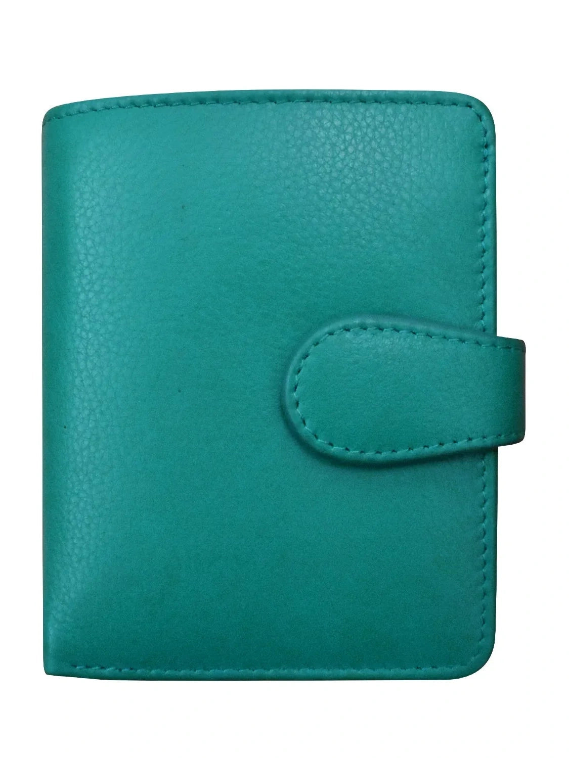 Leather Wallet - Aqua- Small Euro Rfid