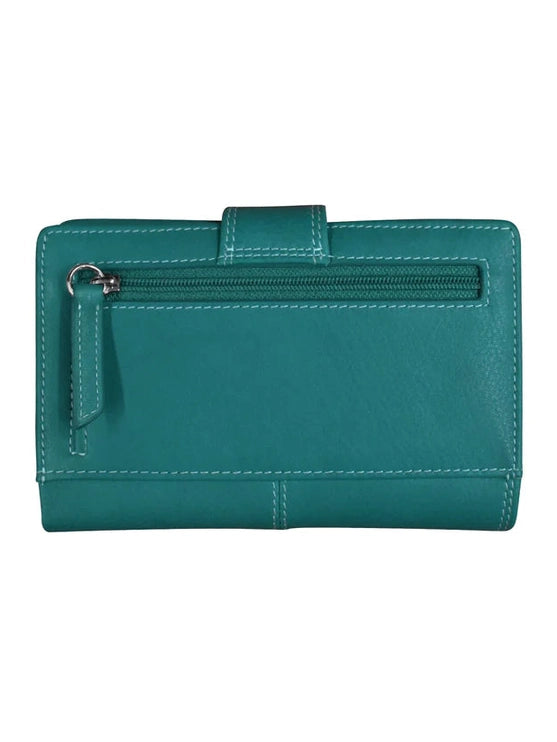 Midi Wallet Aqua Leather 7826