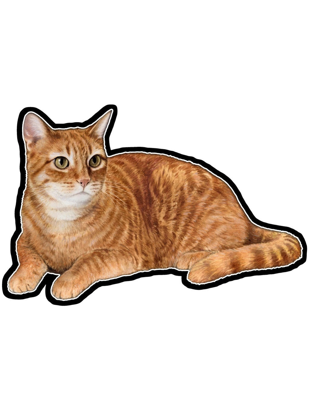 Vinyl Sticker Orange Tabby Cat 789-8