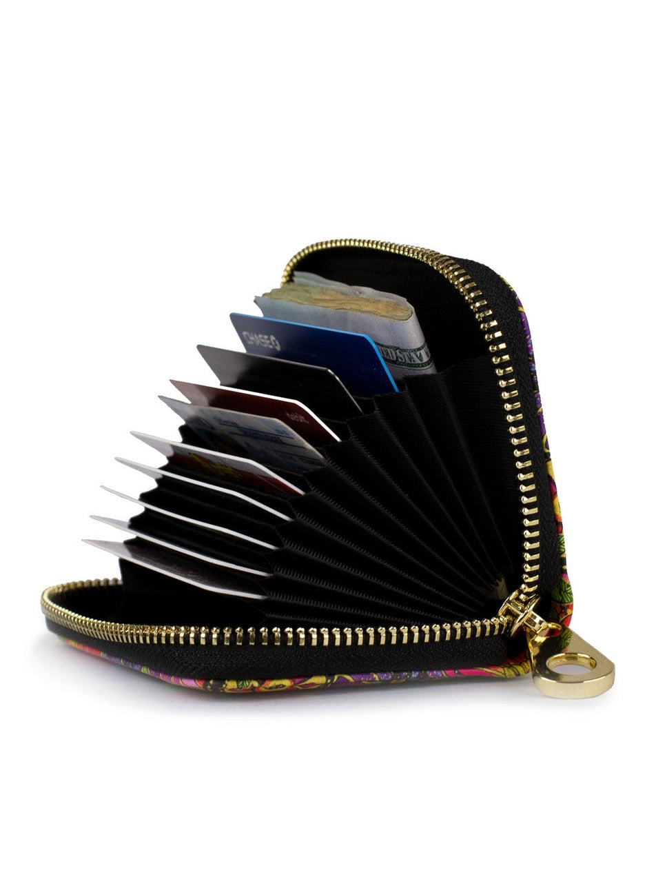 Zippered Armored Wallet Water Lilies 81090