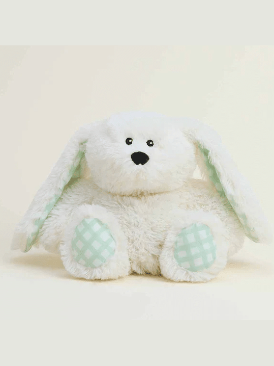 Gingham Bunny White/Green Heatable Stuffed Animals Cp-Ghbun-g