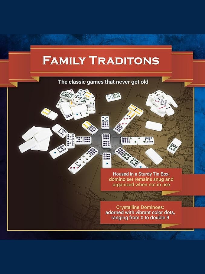 Dominoes Family Traditions Double 9 Tin CG0334