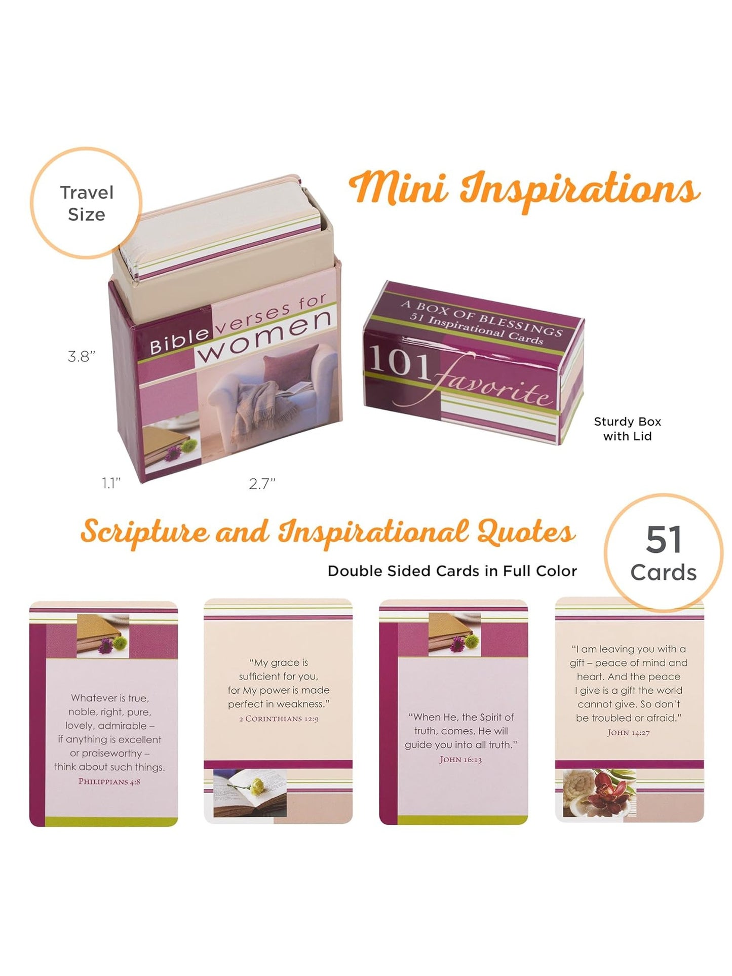 Cards 101 Box Of Blessing's Favorite Bible Verses For Women bx052