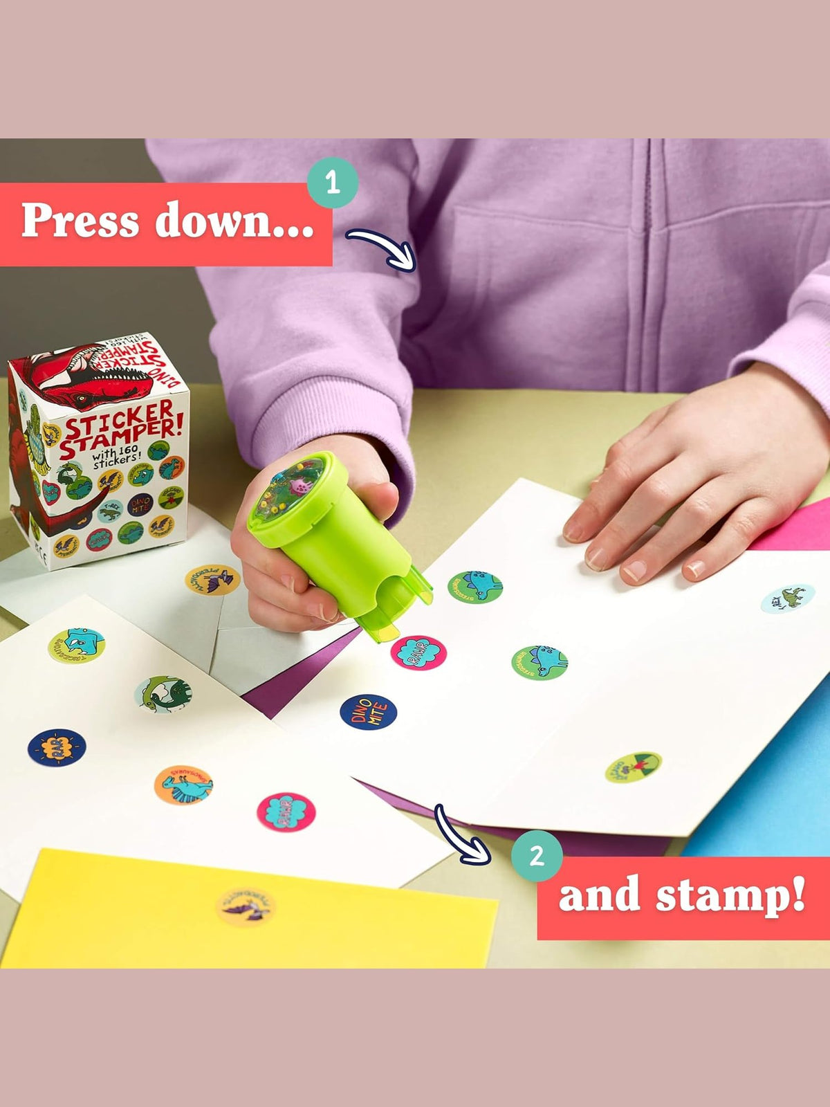 Dino Sticker Stamper w160 Stickers Children's 213268