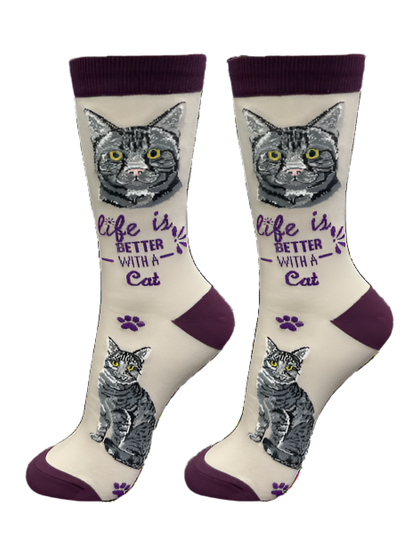 Socks Silver Tabby 841-8