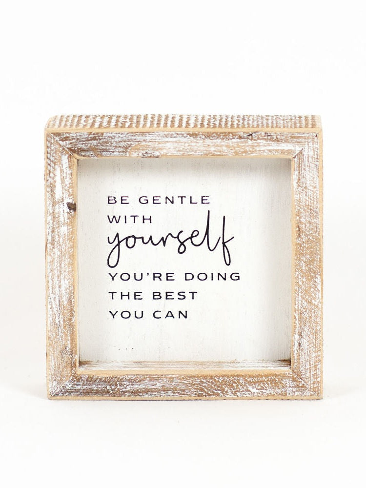 Wood Framed Picture Gentle/Yourself 11470