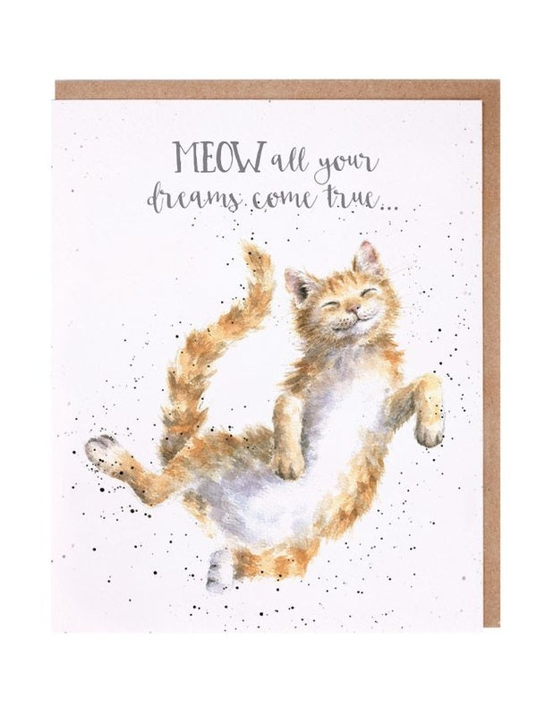 Card - AOC112 Meow All Your Dreams Come True - Cat