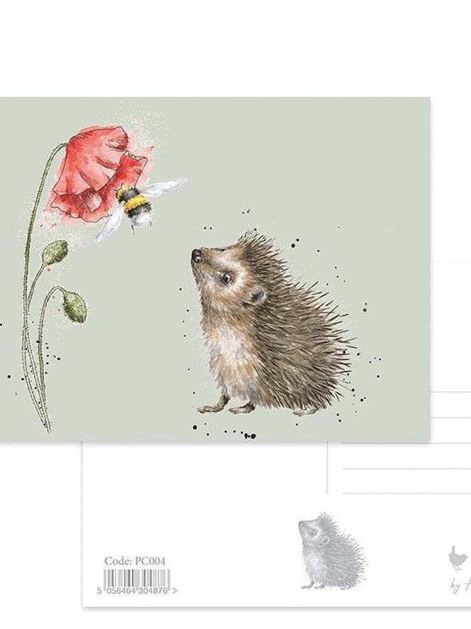 Postcard PC004 Bust As A Bee /Hedgehog