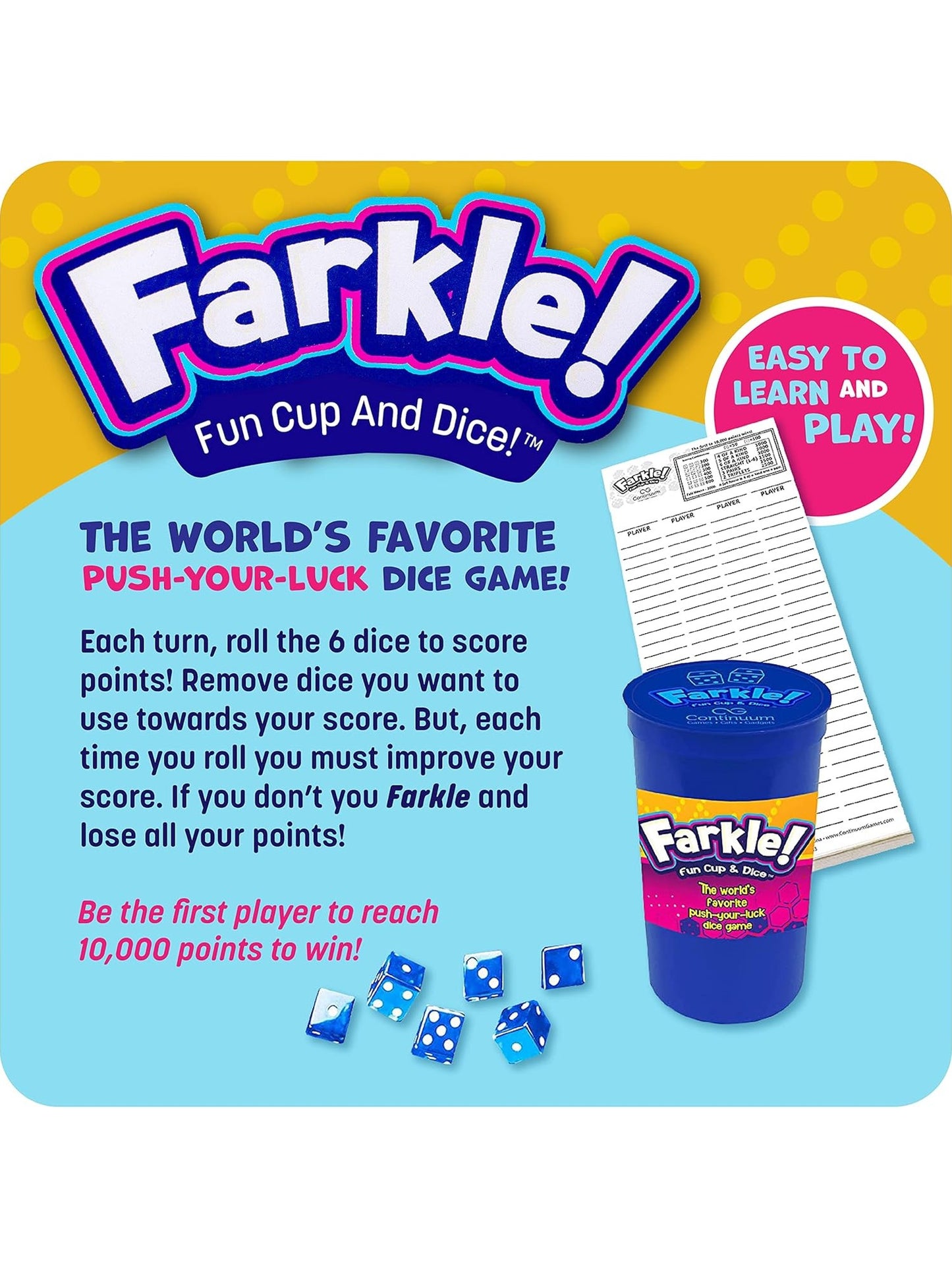 Farkle Fun Cup Dice Game Cg0383