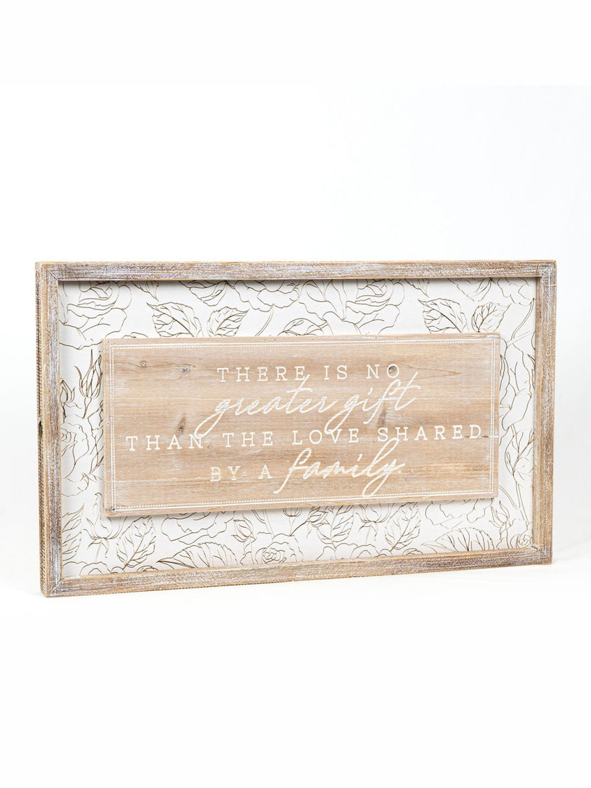 Wood Framed Double Sided Picture Family/Gift 24x14" 15789