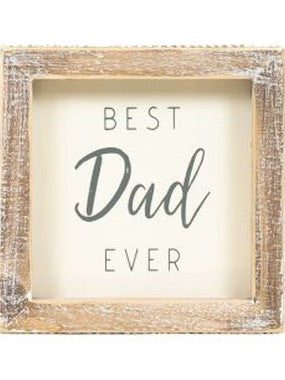 Wood Framed Picture Best Dad Ever 11953