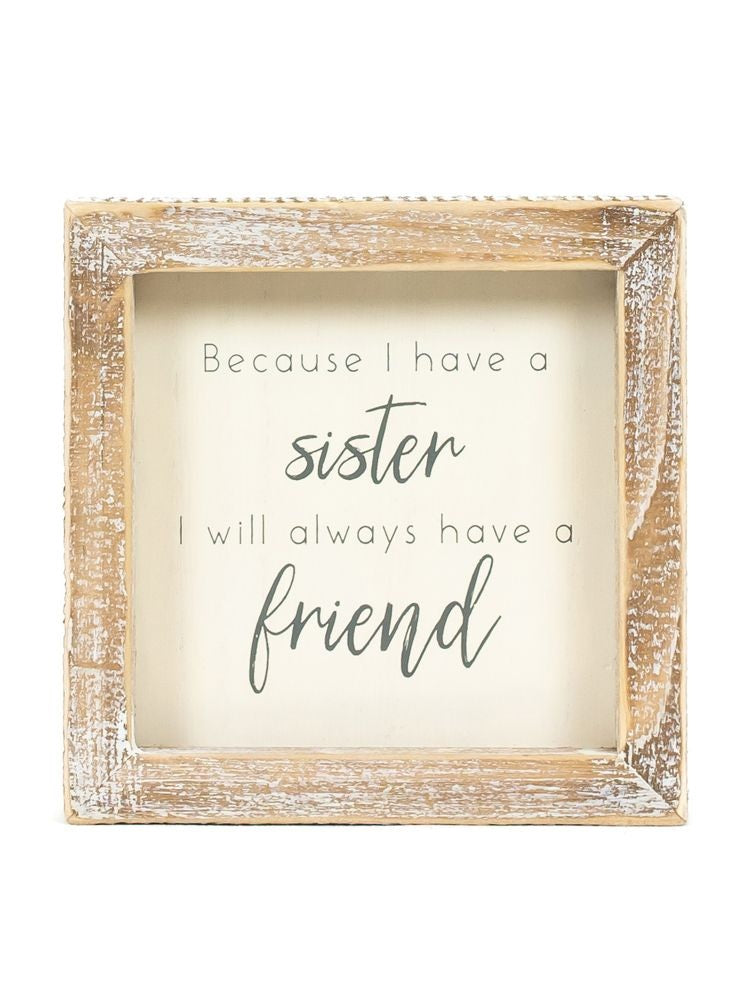 Wood Framed Picture Sister/Friend 11959