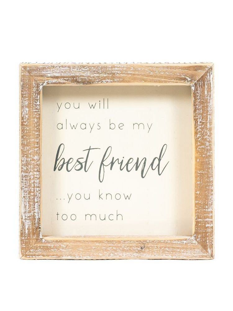 Wood Framed Picture Best Friend 11960