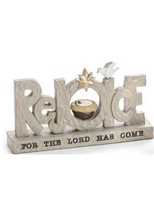 Christmas Ornament Shelf Sitter - Choose Rejoice or Glory 9745502