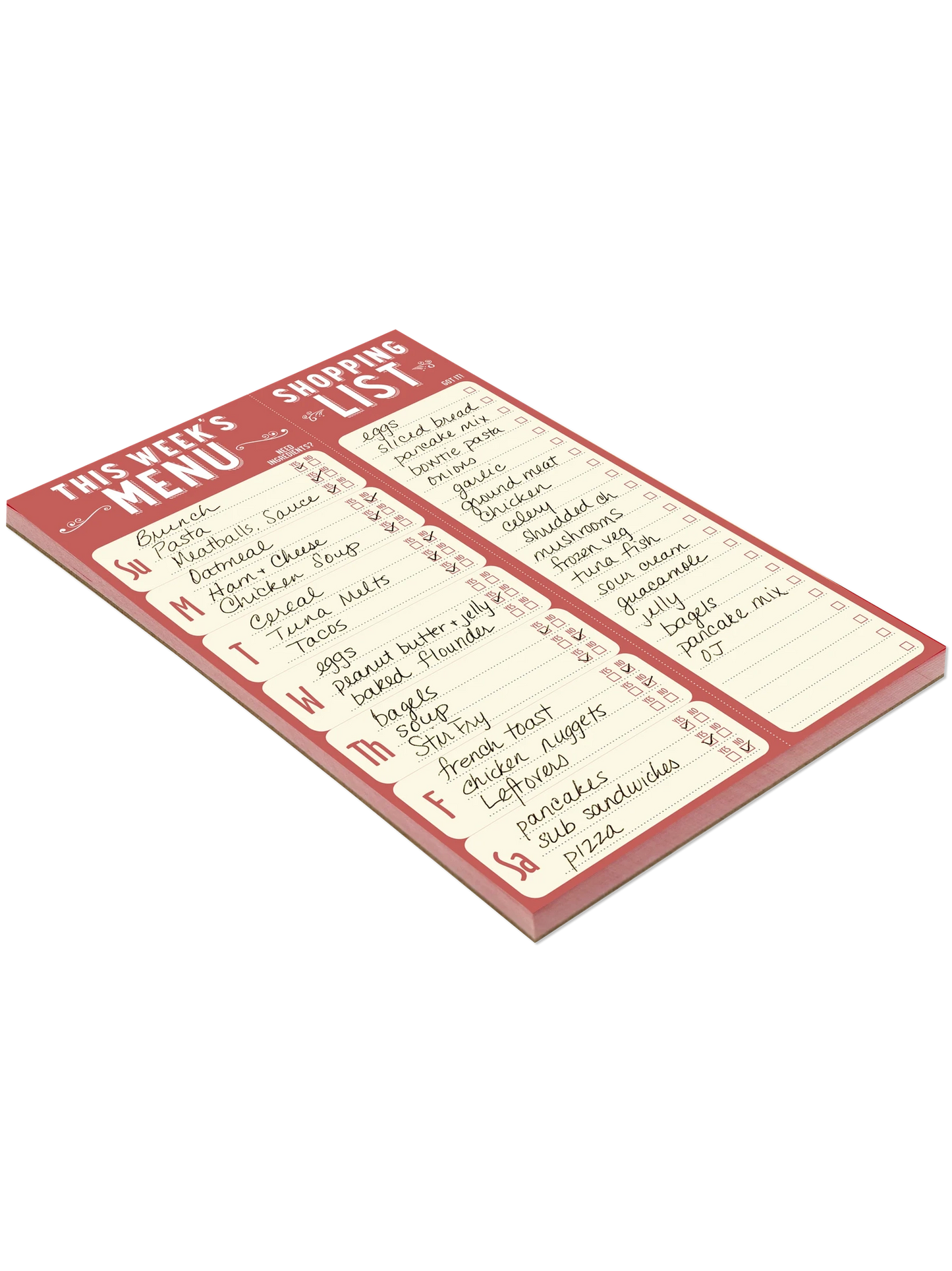 Notepad This Week's Menu Shopping List 6x9" 60 Sheets 21350