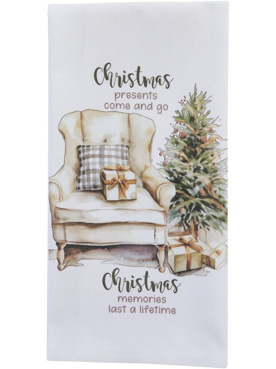 T Towel Christmas Presents White 9865-106