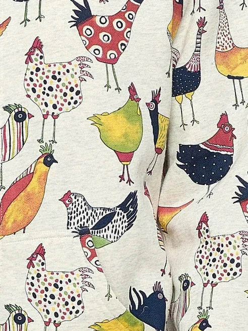 Jacket With Hood - Chicken Rooster Women's HO120