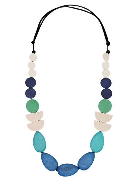 Sylca Blues / Greens Necklace - BP24N23 Blue