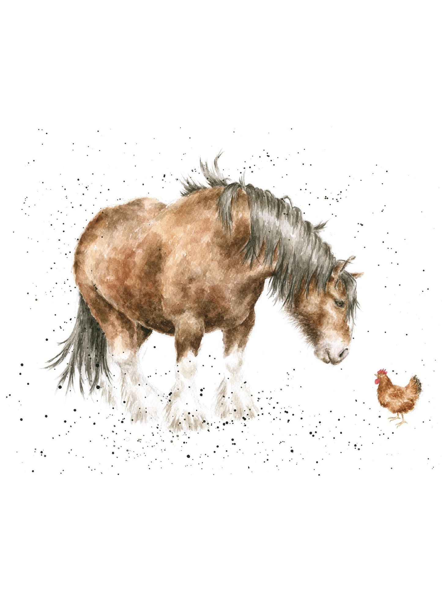 Card ACS138 Farmyard Friends Horse Blank Inside