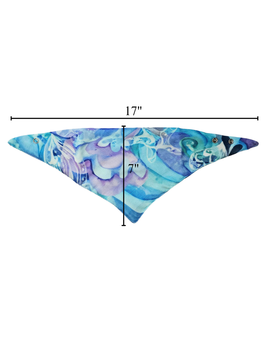 Bibs - Blue Lagoon - 100% Gauze / Cotton - Baby - Teal & Purple - BLULAG245