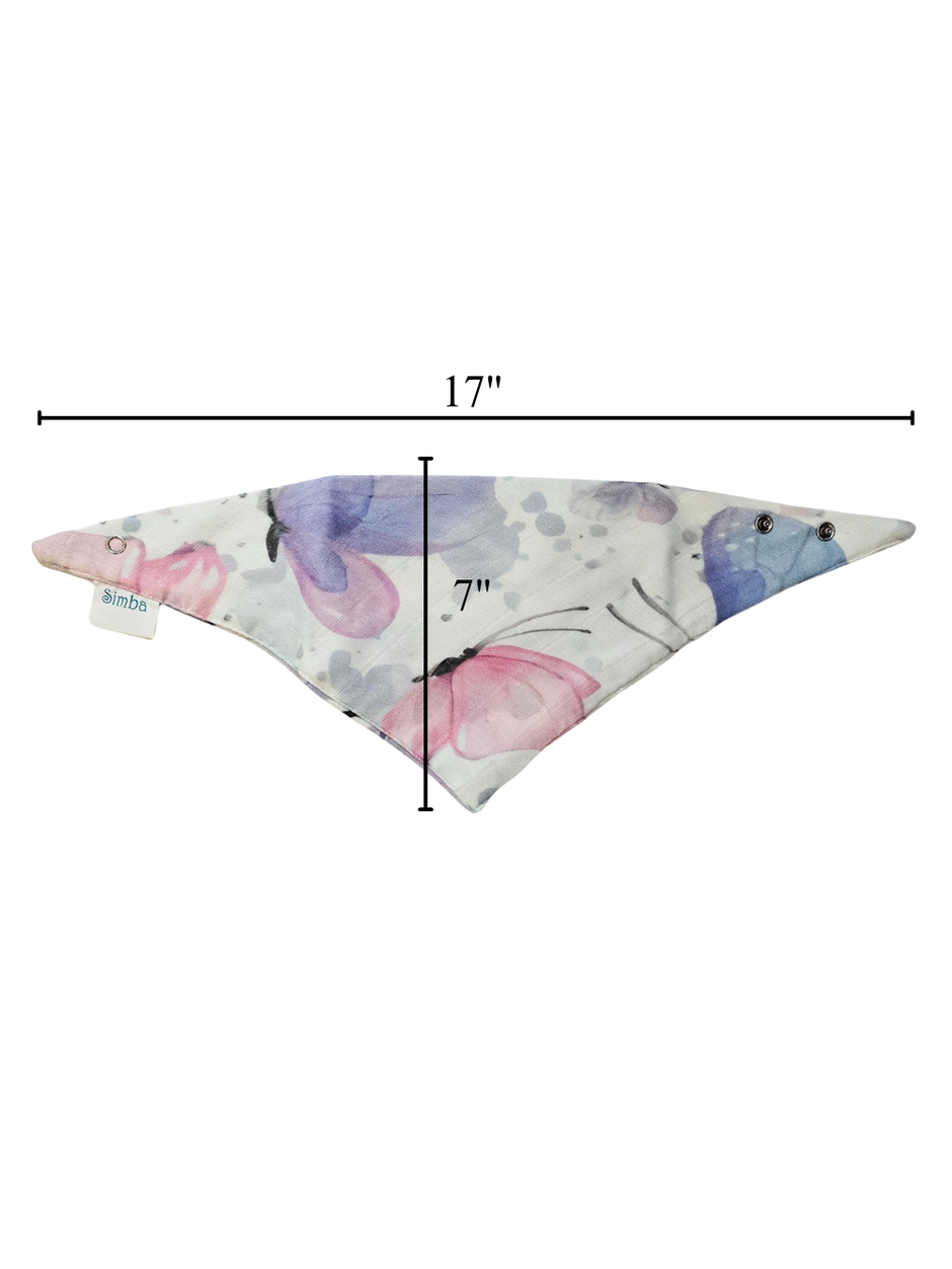 Bibs - Butterfly Kisses - 100% Gauze / Cotton - Baby - pinks & Purples - BUTKIS245