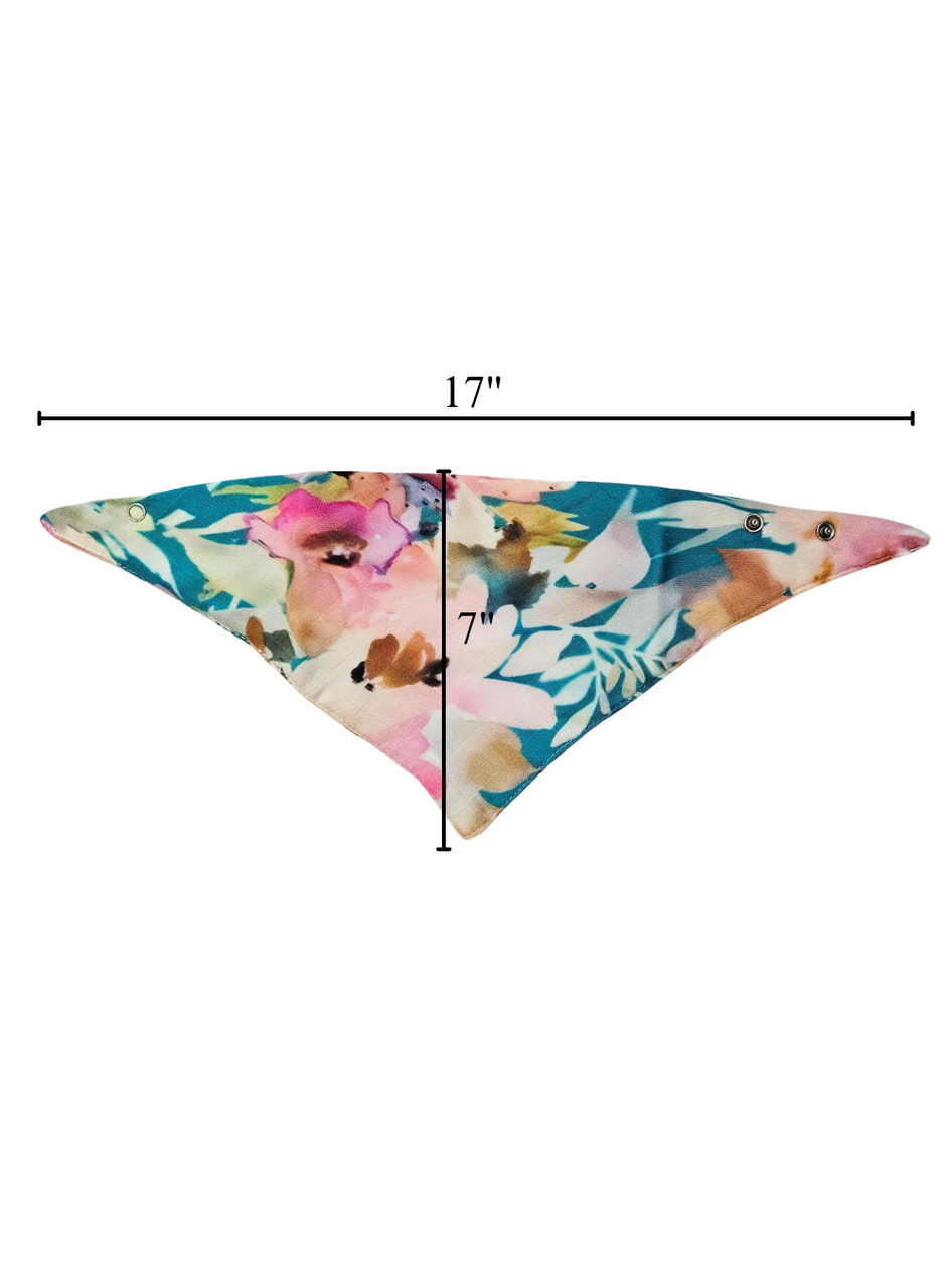 Bibs - Tropical Teal - 100% Gauze / Cotton - Baby - Teal Green Floral - TROTEA245