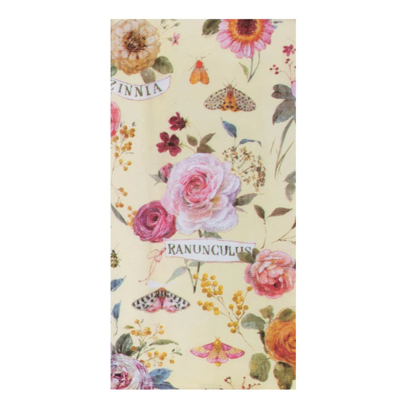Kay Dee-Tea Towel Bee Inspired Yellow All Over Floral Dual Purpose Terry R8523