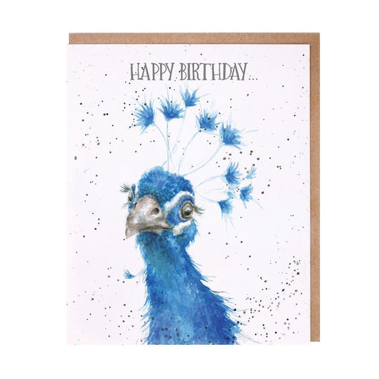 Card -  AOC114 - Happy Birthday - Peacock 