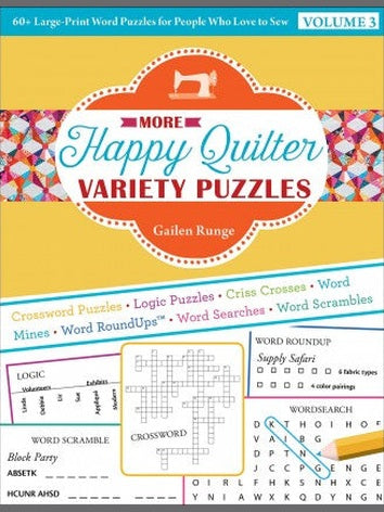 Book Happy Quilter Variety Puzzles Volume 3