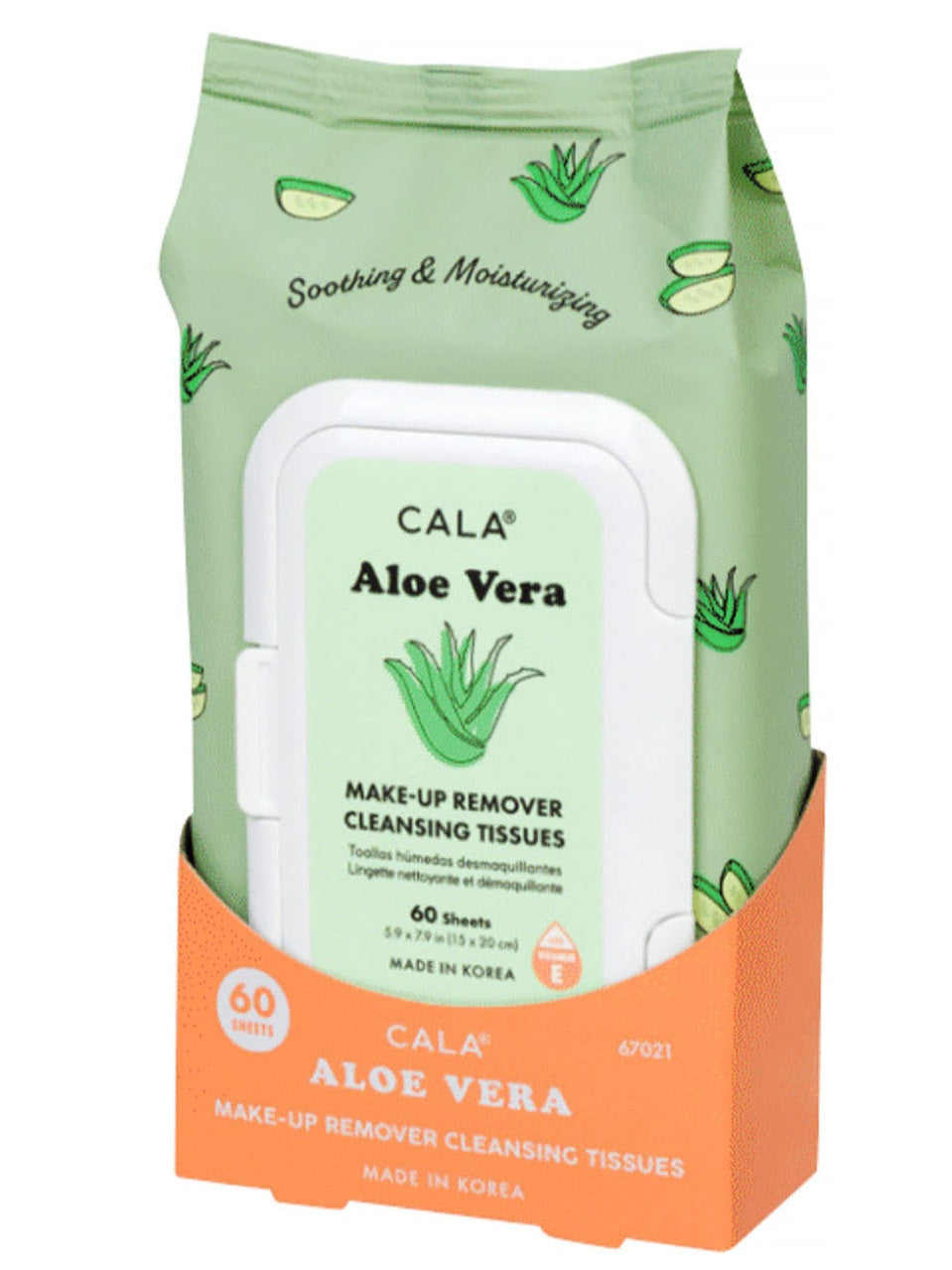Tissues Cleansing Make up Remover Aloe Vera 60 Sheets 67021