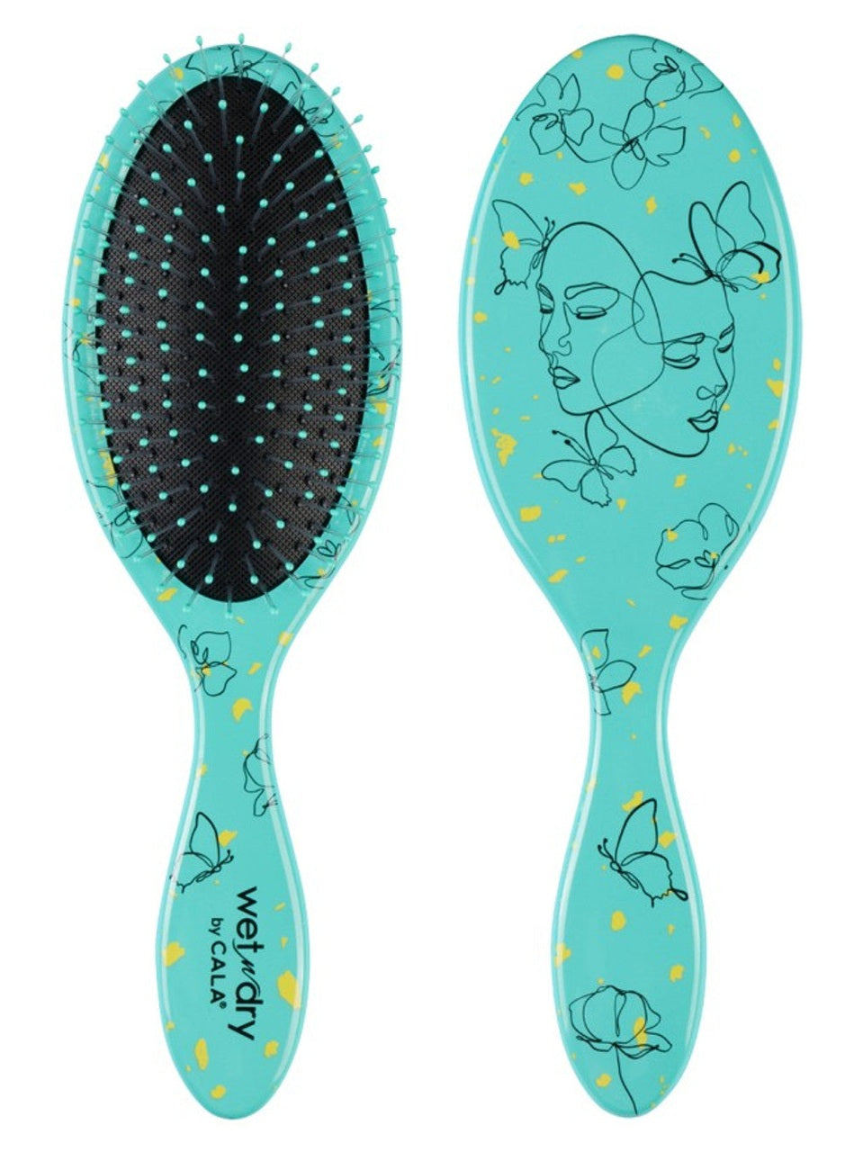 Hair Brush - Wet n Dry - Green Masked Butterfly 66830
