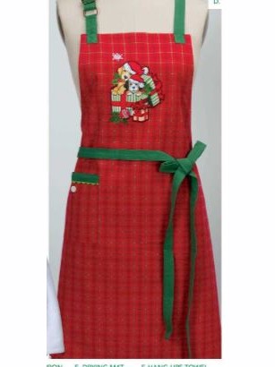 Apron Bow Wowie Christmas Puppy's Women's H6751